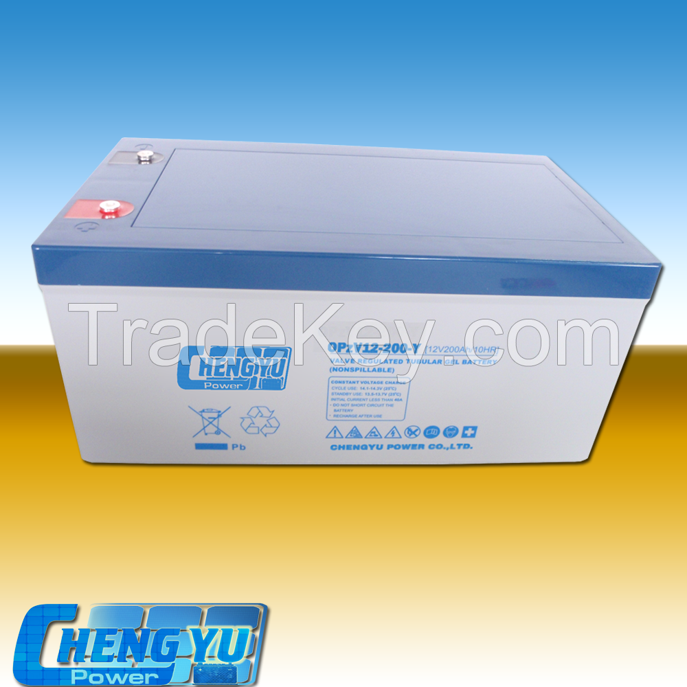 OPzV12v200AH Valve Regulated Lead Acid battery