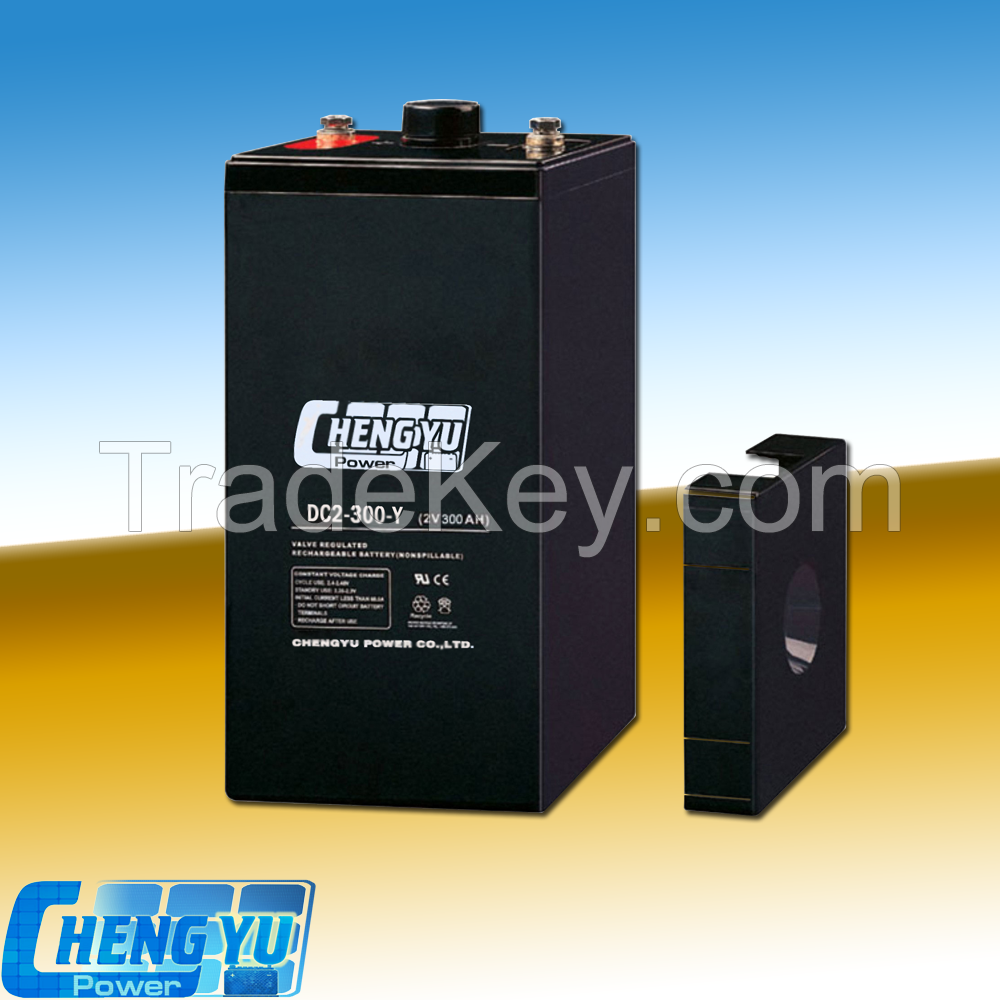 Sealed Type Lead acid AGM battery 2V300AH for soalr energy system