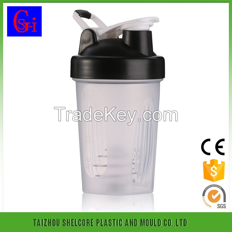 400ML portable shaker bottle with handle 