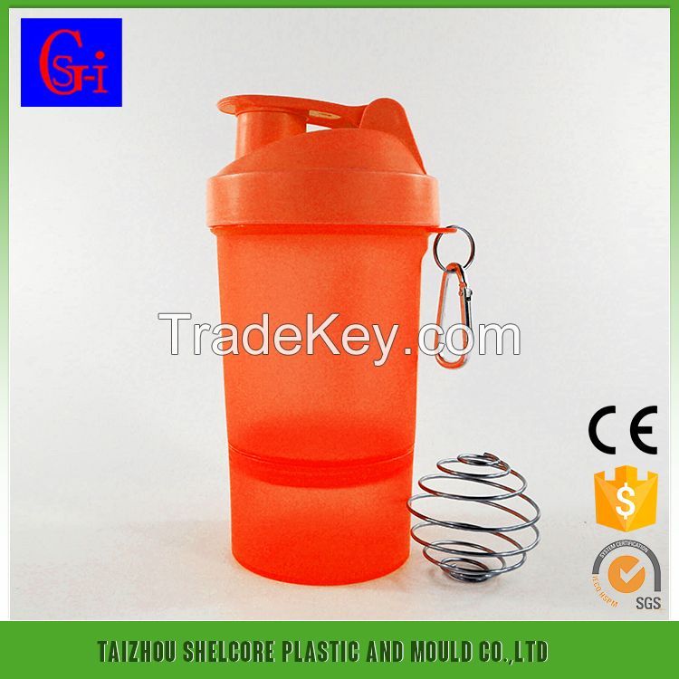 14OZ Stainless Steel Protein Powder  Two Layers Shaker Bottle