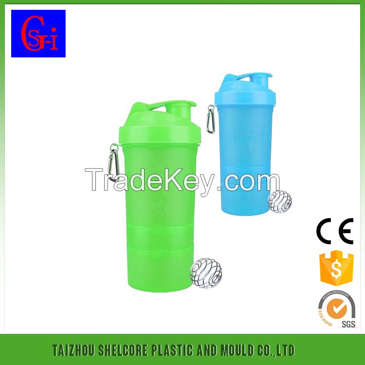 Hot selling 3 in 1 Plastic Protein Shaker Bottle With Handle 