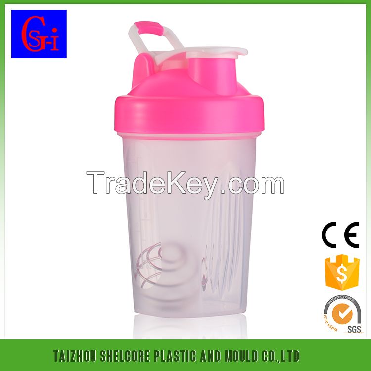 400ML portable shaker bottle with handle 