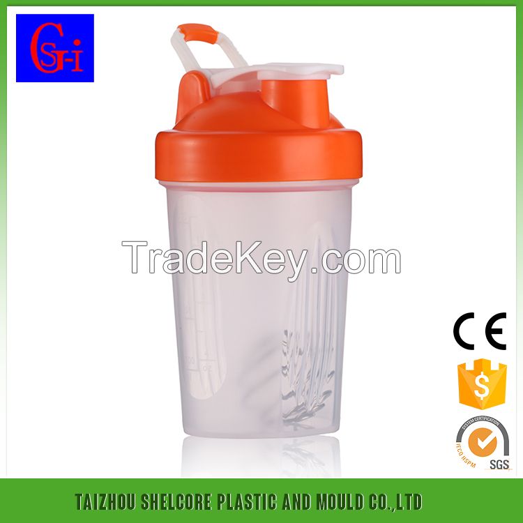 400ML portable shaker bottle with handle 