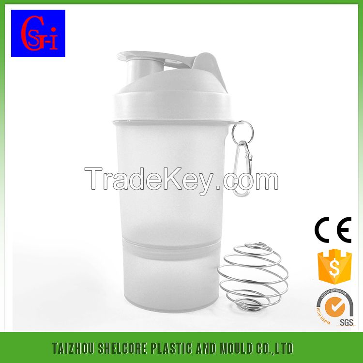 14OZ Stainless Steel Protein Powder  Two Layers Shaker Bottle