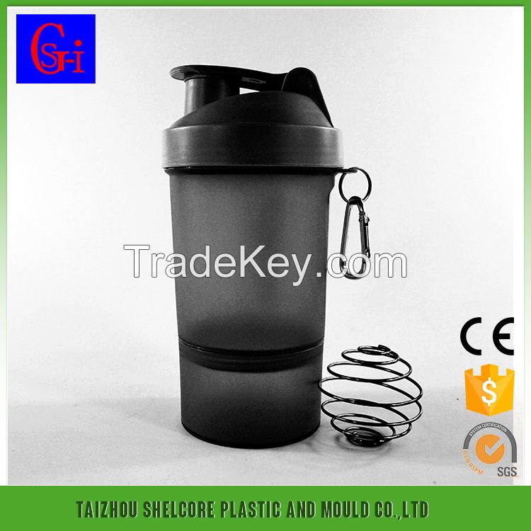 14OZ Stainless Steel Protein Powder  Two Layers Shaker Bottle