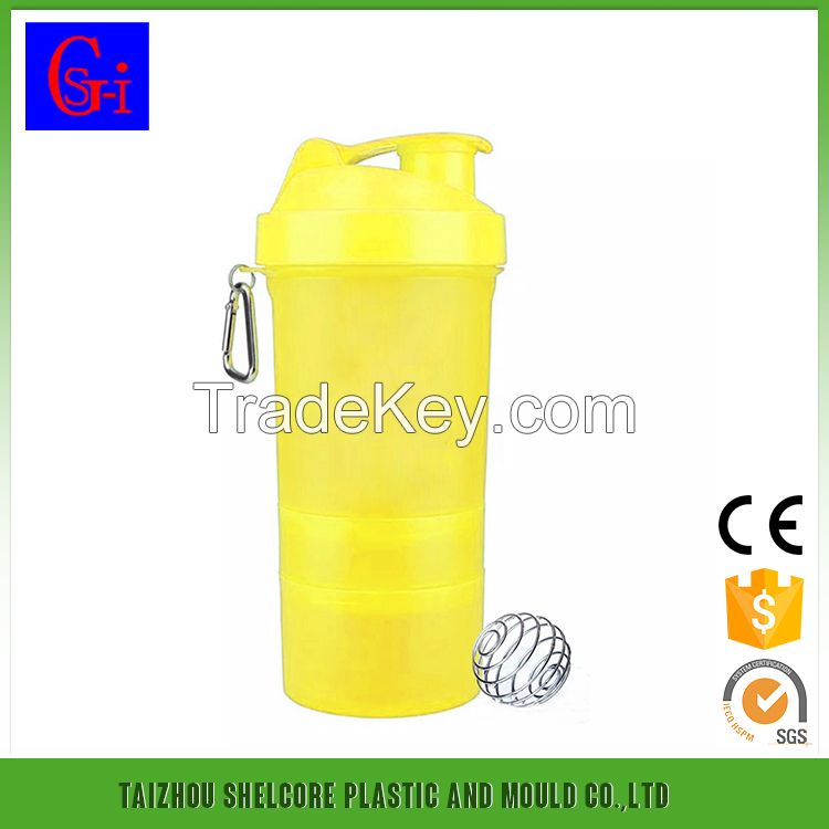 Hot selling 3 in 1 Plastic Protein Shaker Bottle With Handle 