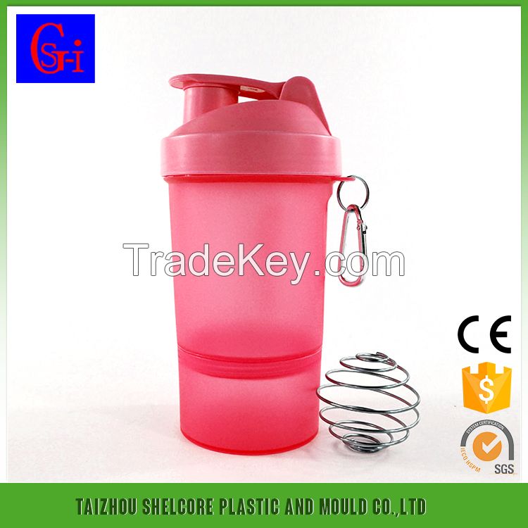 14OZ Stainless Steel Protein Powder  Two Layers Shaker Bottle