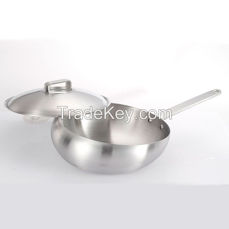 Stainless Steel Cooking Wok Asterclass Premium Cookware Non Stick Kitchenware 