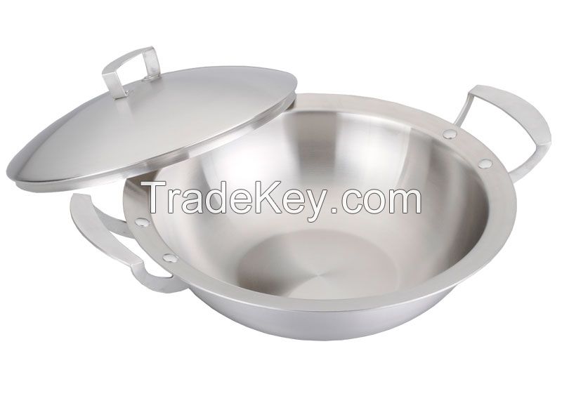 Stainless Steel Wok Kitchen Appliance Cookware 