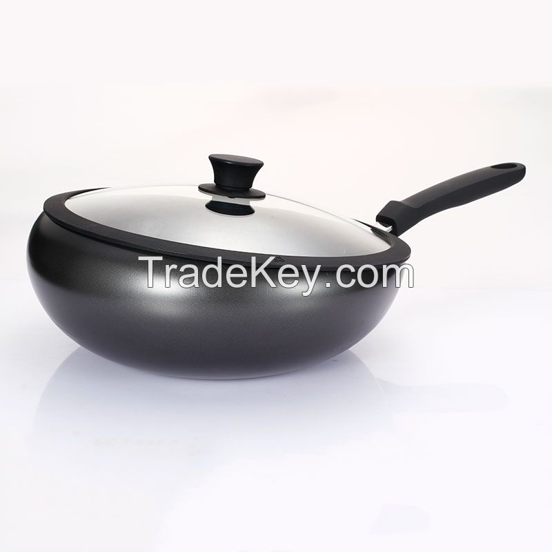 New High Quality Iron 32 Cm Nonstick Painting Cookware Wok Kitchen Appliances Pots And Pans