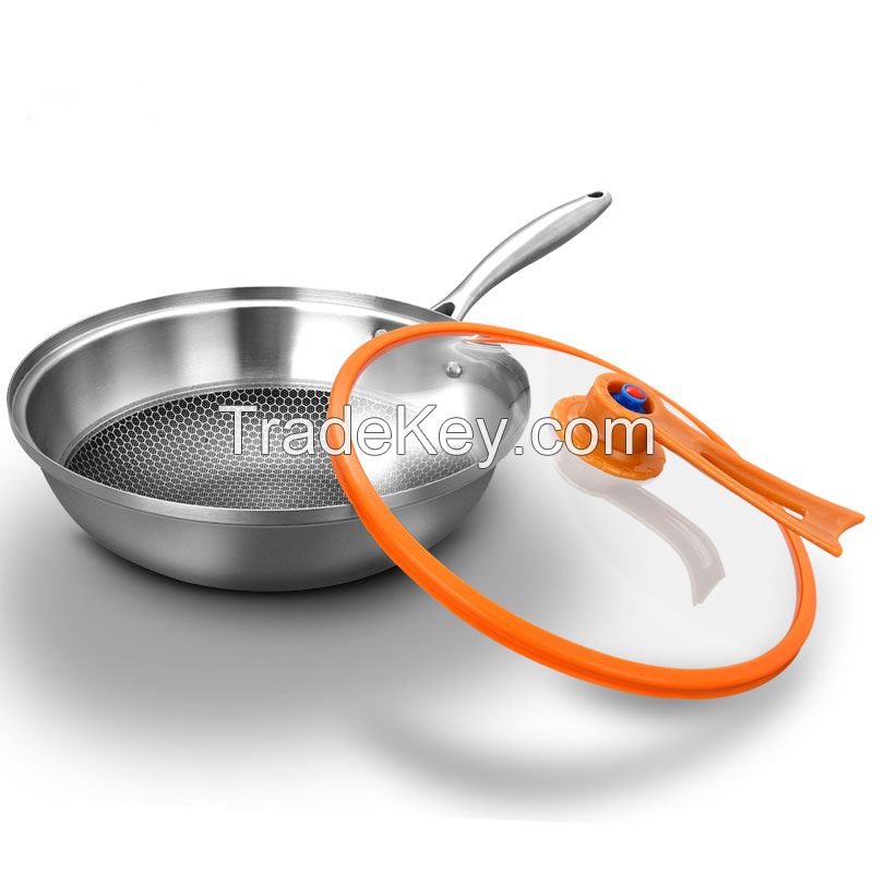 Non Stick Vacuum Cooking Wok Stainless Masterclass Premium Cookware Cooking Pots Oms Stainless Steel Cookware