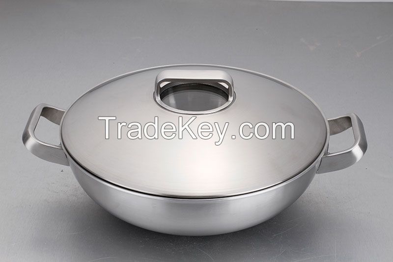 Stainless Steel Wok Pot Cookware Amc Cookware Price Biryani Cooking Pot