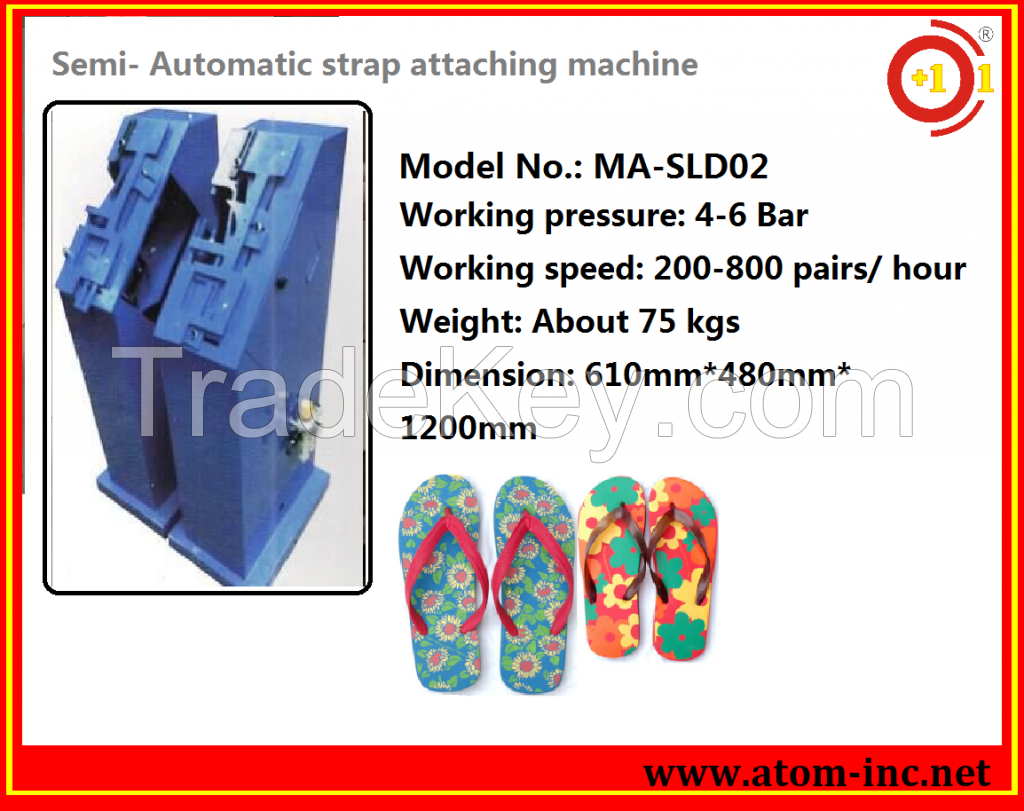 Dongguan Automatic High Efficiency Strap Attaching Machine For Flip Flop