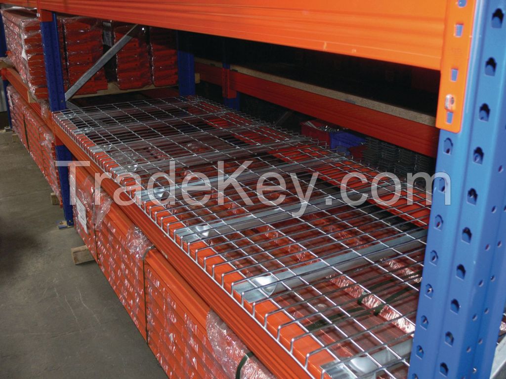 Welded wire mesh panel pallet rack decking for storage