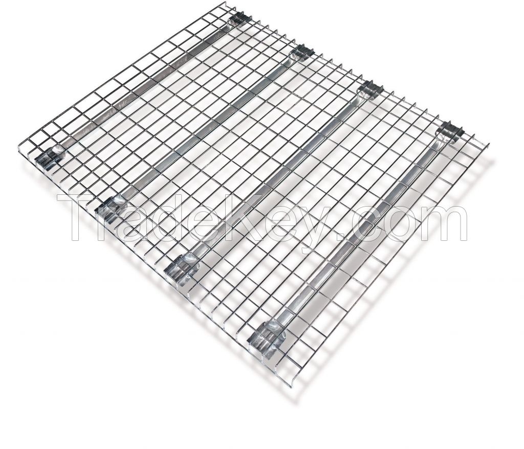 Warehouse pallet rack wire mesh decking