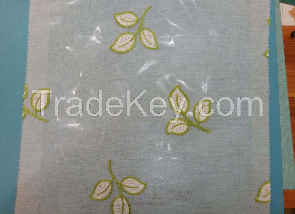 High quality popular Embroidered living room sheer patterns