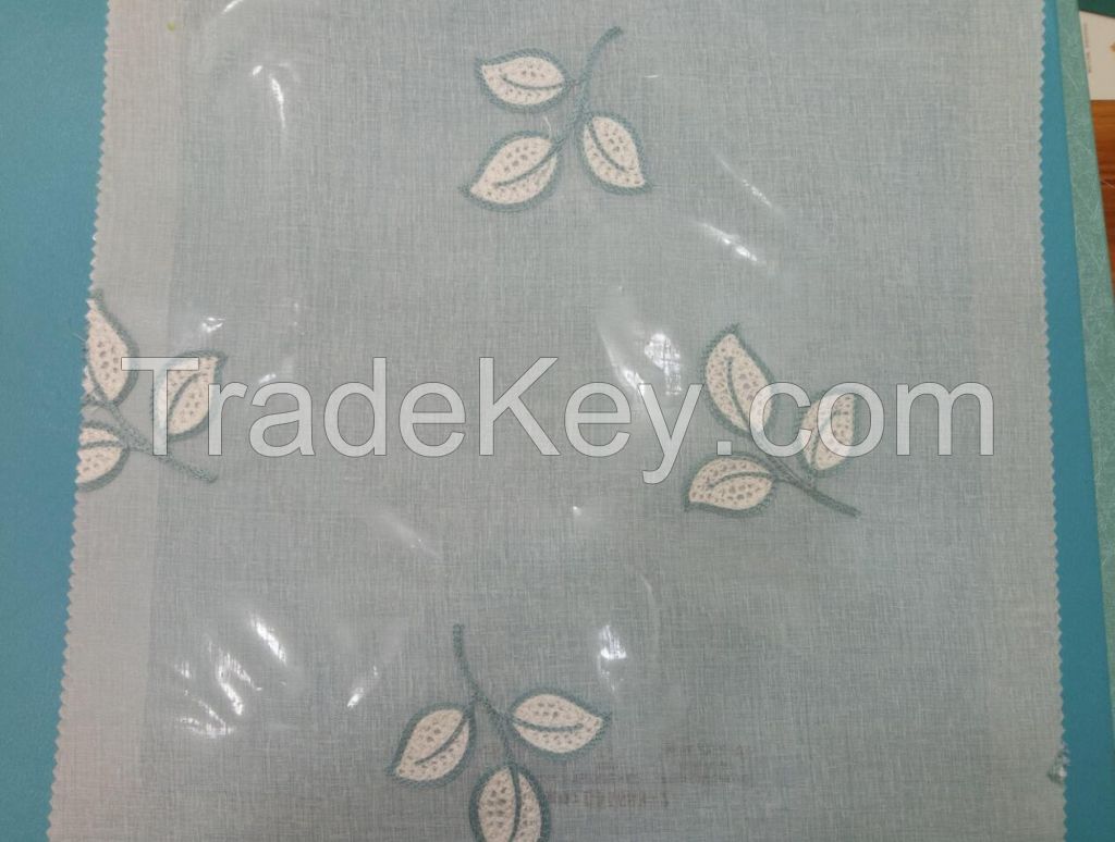 High quality popular Embroidered living room sheer patterns