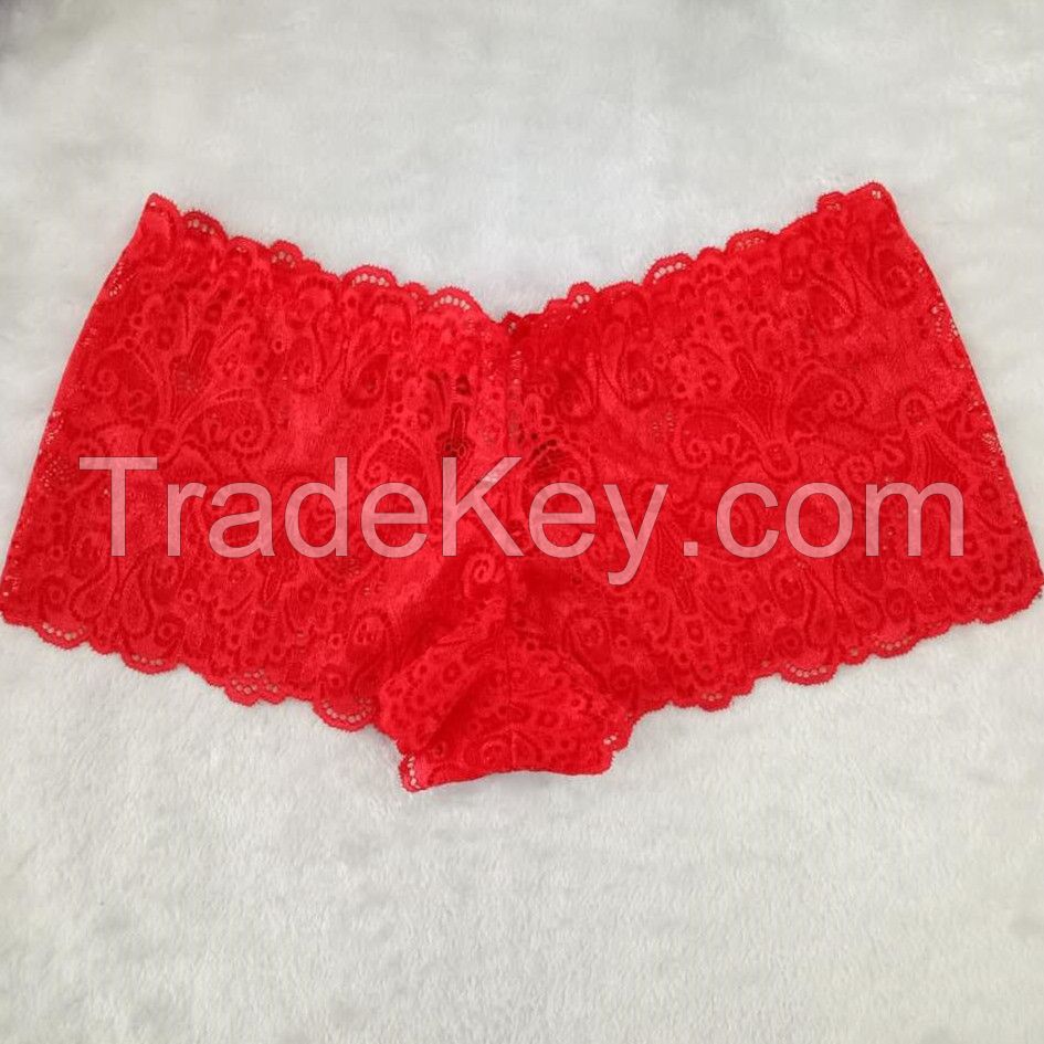 OEM wholesale new style pink boyshorts sexy comfortable lace fancy pan