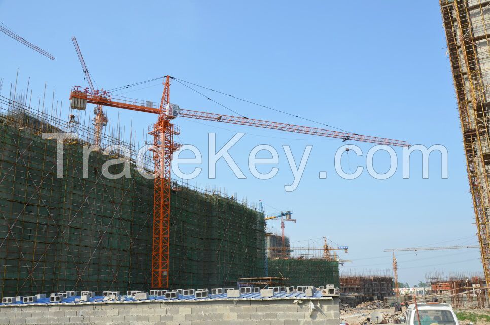 Chinese supplier 6tons QTZ5610 tower crane machinery with 56m jib for construction building