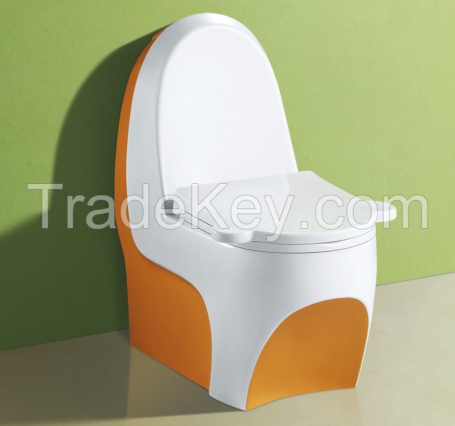small size cute colored design one-piece kids baby toilets for preschool children