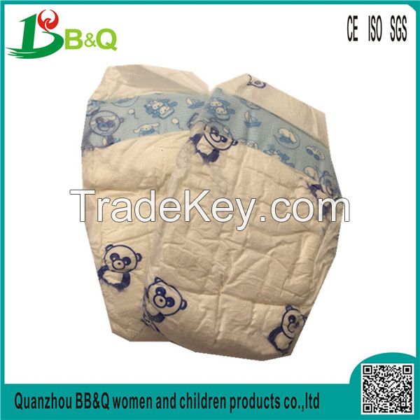 High Quality Breathable Baby Diaper with Leak Guards From China