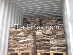 dry salted donkey hides