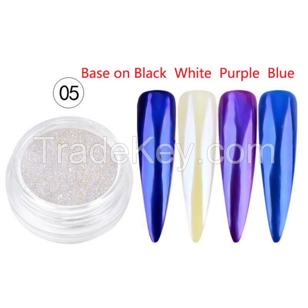 Mirror chrome effect nails powder chrome mirror effect powder for nails