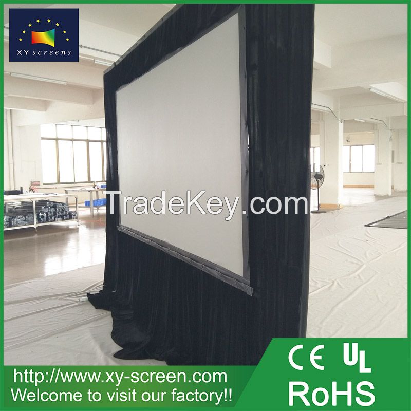 XYSCREEN 200 inch fast folding projection screen commercial exhibition show screen inflatable projector screen