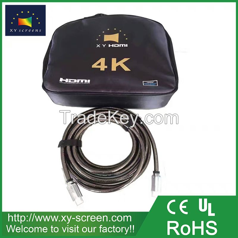 XYSCREEN USB HDMI 3D TV high speed pvc HDMI cable 2.0 for motorized projector screen