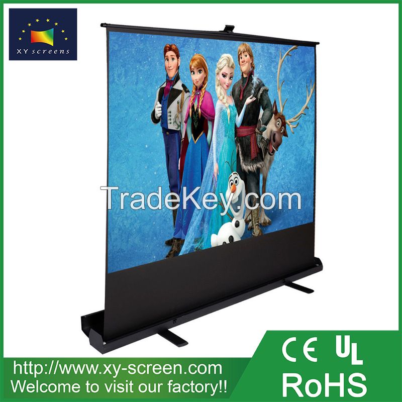 XYSCREEN easy installation commercial display 4:3 motorized floor rising projection screen pull up projector screen