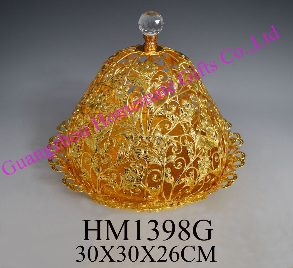 hot sale gold plated decorative food plates