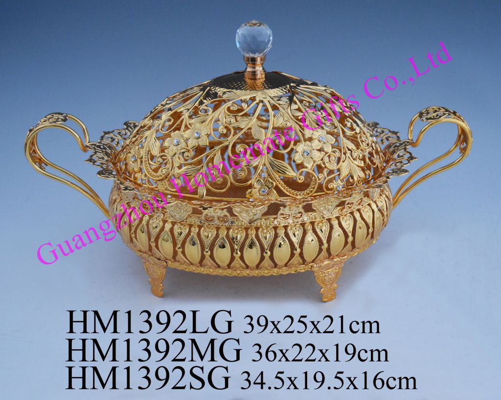 New product round dried fruit plate with lid