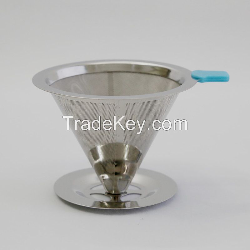 Single Cup Coffee maker Paperless Pour Over Coffee Filter with stand