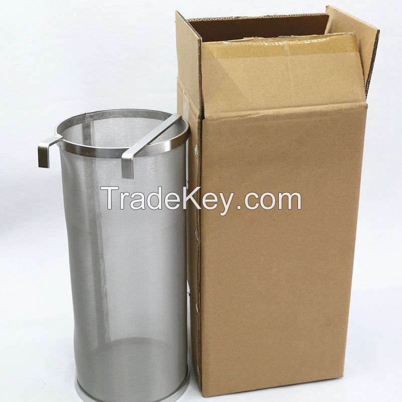 300 micron Stainless Steel Homebrew Beer Hop Filter Hops hopper Brew Filter, Beer Filter Cartridge wire mesh basket