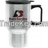 14 oz. Super Saver DW Stainless Steel Tapered Travel Mug - 2 Day Fast Glass