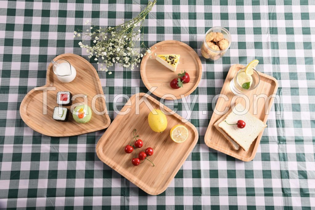 Bamboo food plates