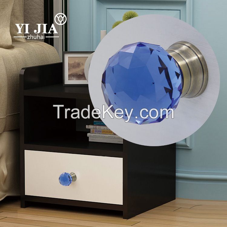 Round crystal knobs for dressers