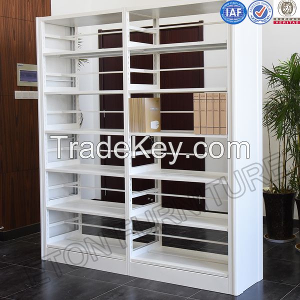 Double Side Library Metal Bookshelf for sale