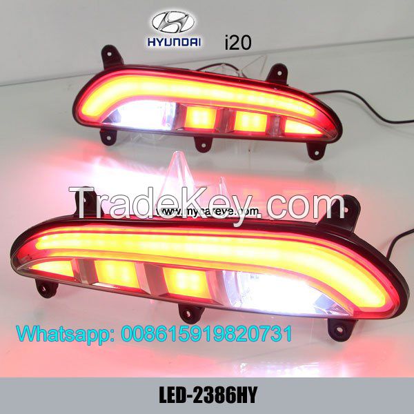 Car LED running Bumper Turn Signal Brake Lights lamps for Hyundai i20