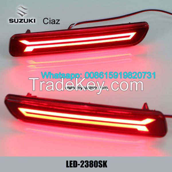 Car LED running Bumper Brake Lights Reflector for Suzuki Ciaz