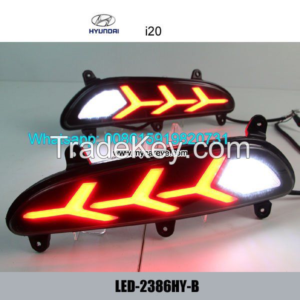 Car LED Rear Bumper Brake Turn Signal Lights for Hyundai i20