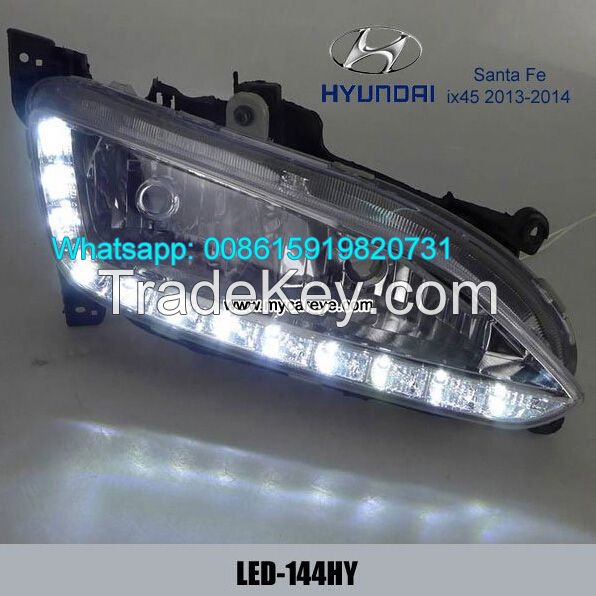 Car DRL LED Daytime driving Lights for Hyundai IX45 Santa Fe