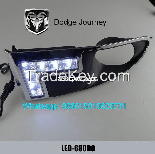 Car LED cree DRL day time running lights driving daylight for Dodge Journey