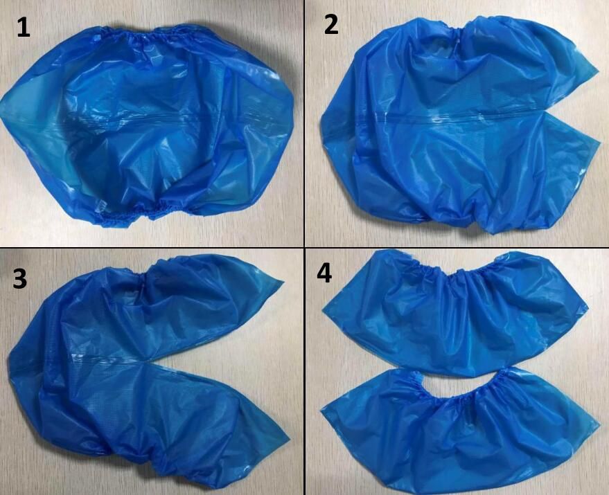 China Disposable new technology cpe shoe cover with elastic