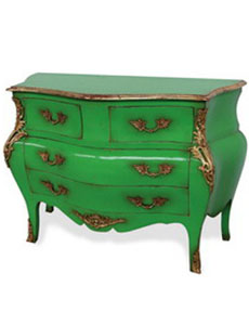 French Hand Painted Louis Xv style Commode In Four drawers