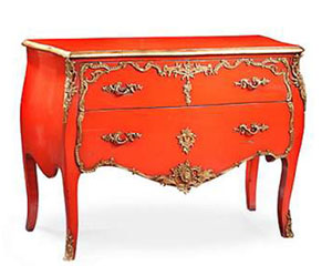 French Hand Painted Louis Xv style Commode In Two drawers