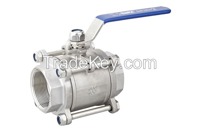 3PC Stainless steel ball valve