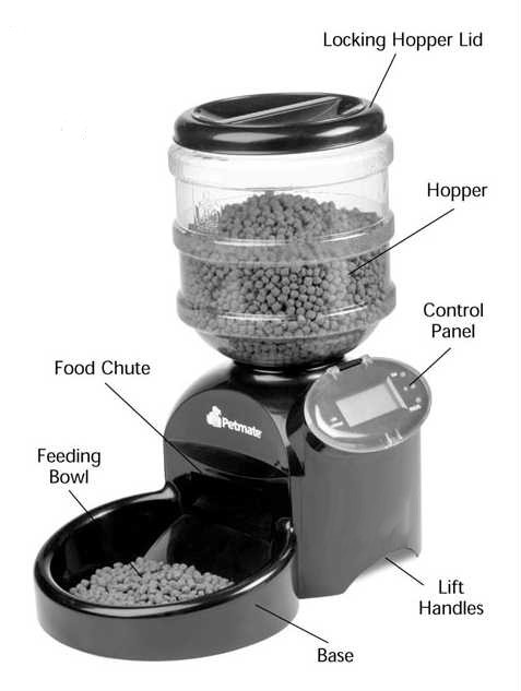 Electronic portion control, automatic pet feeder