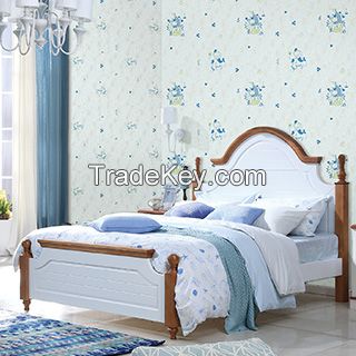 Seamless wallpaper/ Pure cloth wallpaper/ Jacquard Anion wallcloth/ Kids room wallpaper