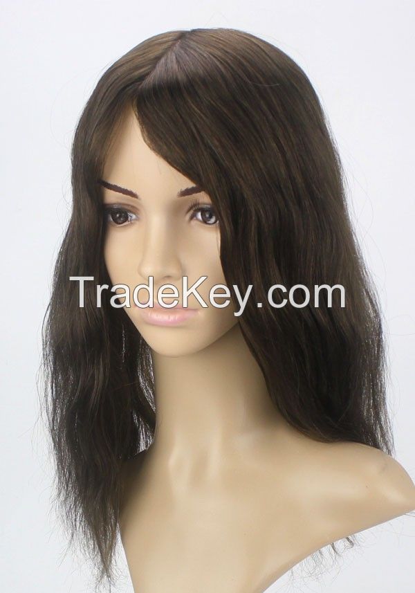 Silk Top with Skin Gauze Perimeter Hair System